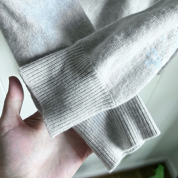 La Vie Rebecca Taylor Women’s Grey Knit Wool Alpaca Blend Floral Hoodie Sz Sm - Picture 6 of 14